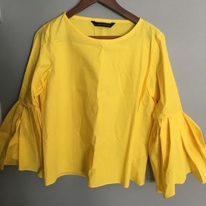 Zara ruffled sleeves blouse